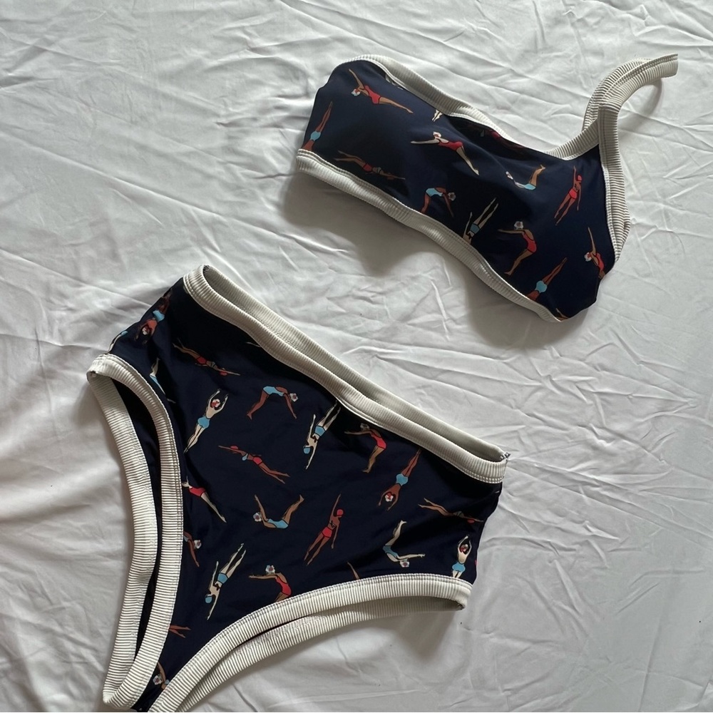 Aerie midwaist bikini in blue 💙